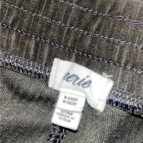 Aerie Olive Green Velour/Corduroy Flare Pants Set - Picture 4 of 4